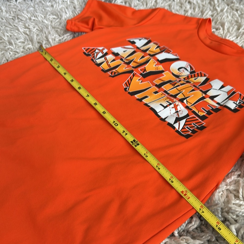 Orange Short Sleeve Shirt Any Game Any Time - Picture 7 of 7